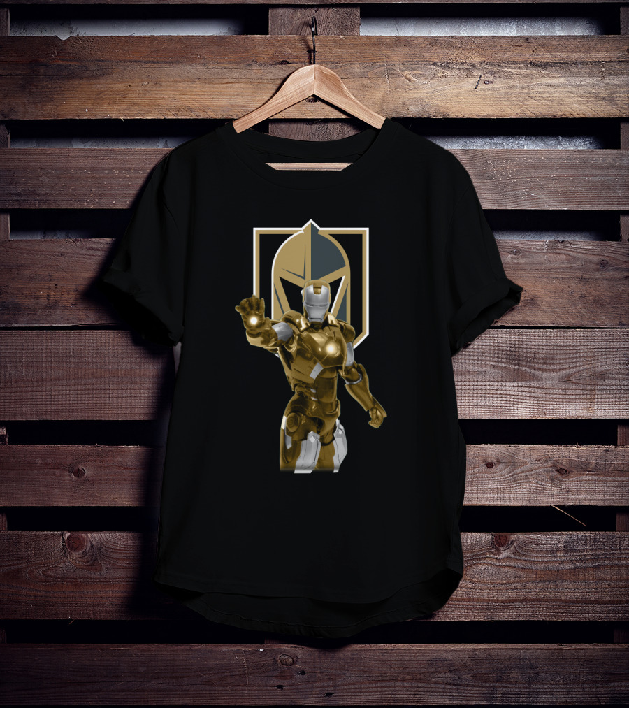 Vegas Golden Knights Iron Man Crossover Marvel Superhero Collaboration T-Shirt