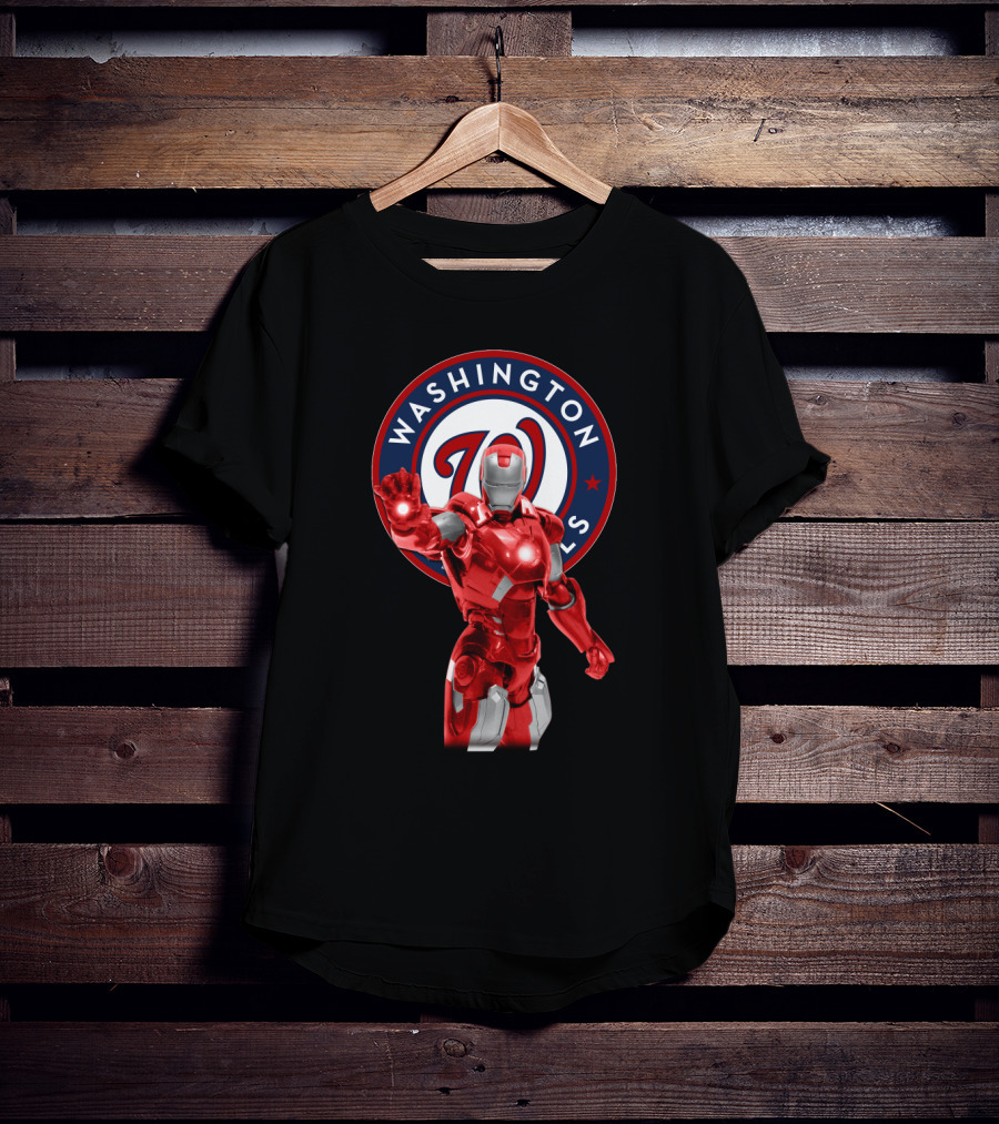 Washington Nationals Iron Man Marvel Collaboration T-Shirt
