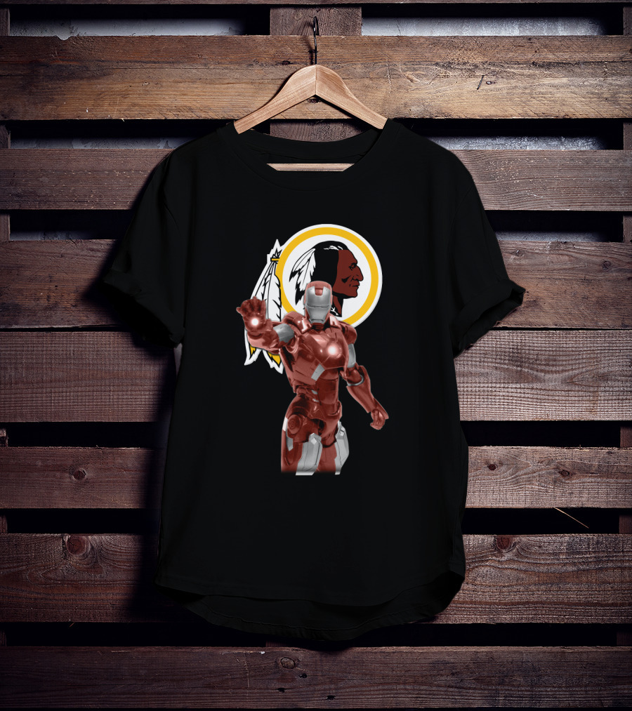 Iron Man Washington Redskins Fan Icon Fusion T-Shirt