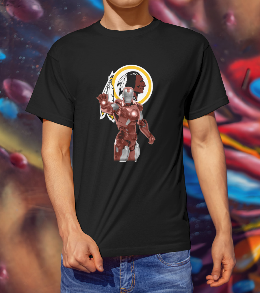 Iron Man Washington Redskins Fan Icon Fusion T-Shirt