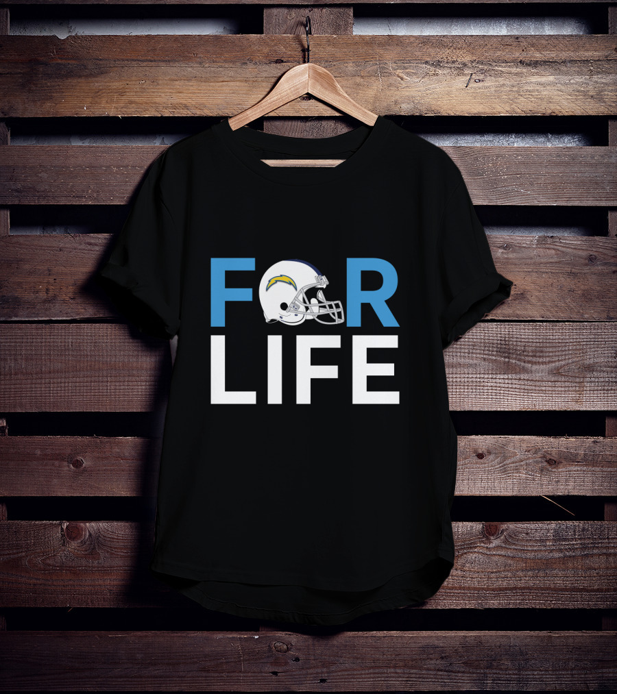 Los Angeles Chargers Helmet For Life Fans T-Shirt