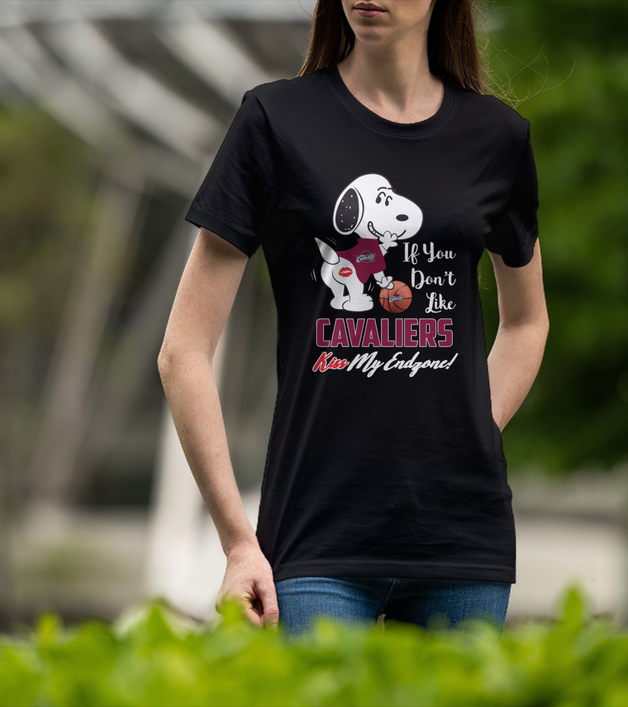 Snoopy Cleveland Cavaliers If You Don't Like Cavaliers Kiss My Endzone T-Shirt