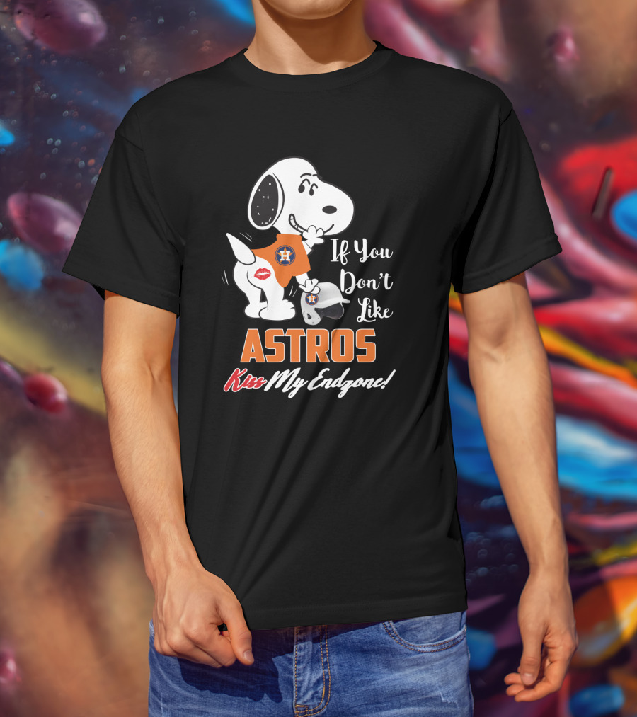 Snoopy Kiss My Endzone If You Don't Like Astros T-Shirt
