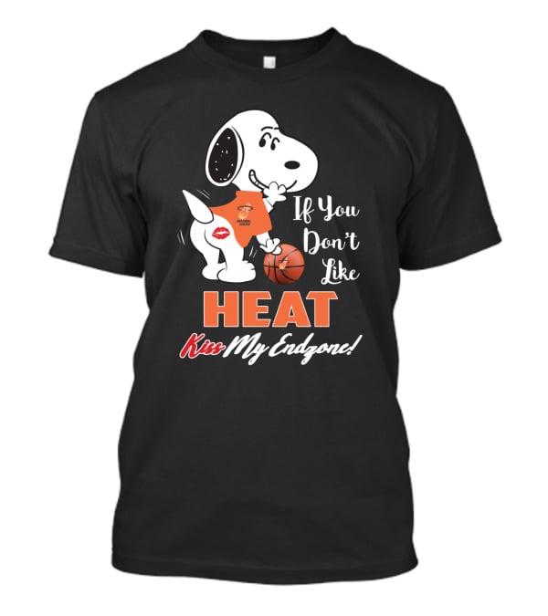 If You Don't Like Miami Heat Kiss My Endzone Snoopy For Fans T-Shirt