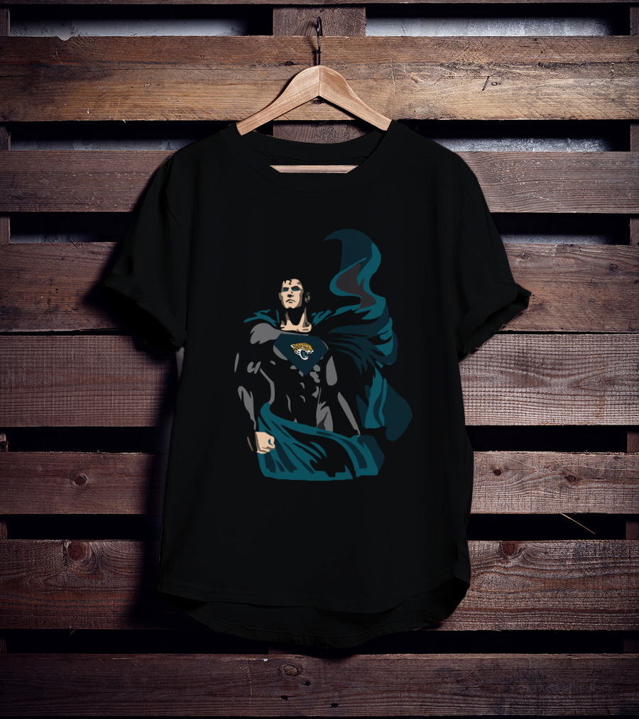 Superman Jacksonville Jaguars Fans Comic Crossover T-Shirt