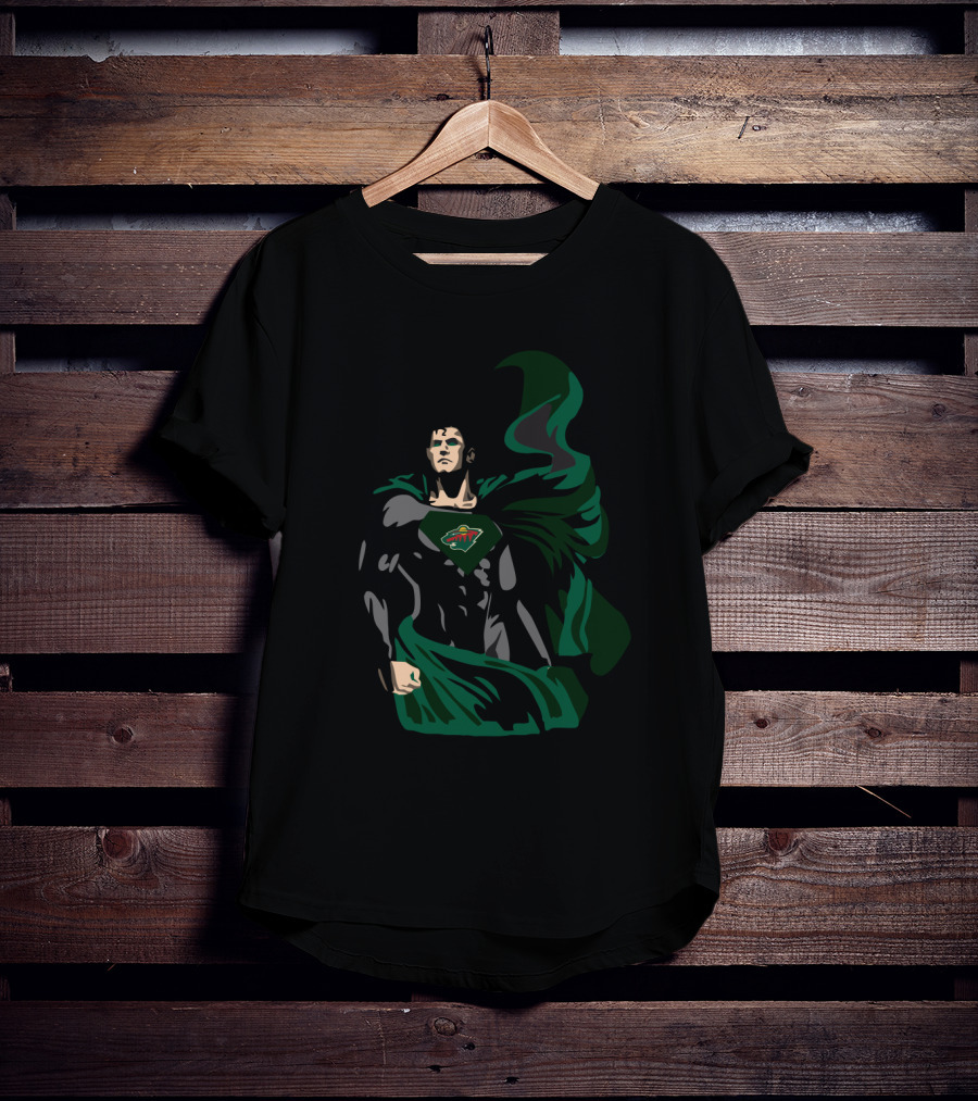 Superman Minnesota Wild Fan Logo Combination T-Shirt