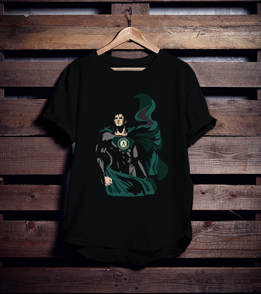 Superman Oakland Athletics Emblem Hero Fan T-Shirt