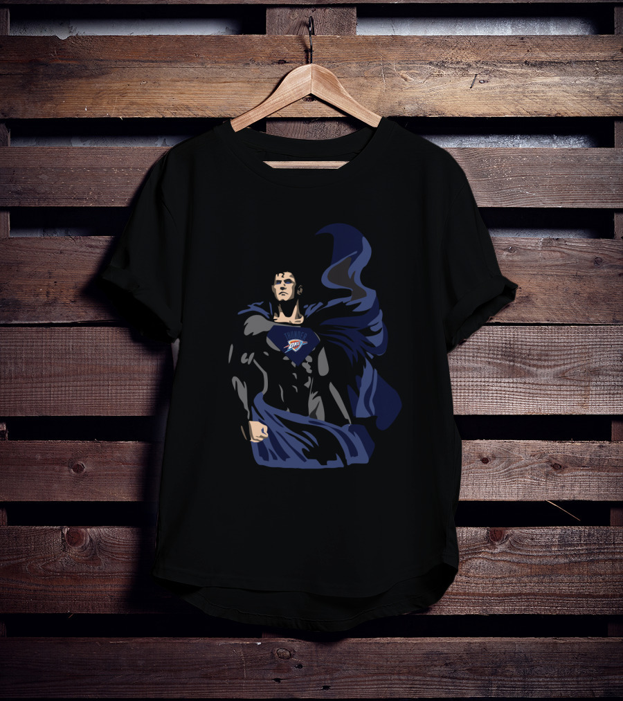 Superman Thunder Okc Logo Tribute T-Shirt