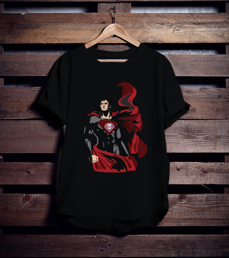 Superman Philadelphia Phillies Logo Hero Design For Fans T-Shirt