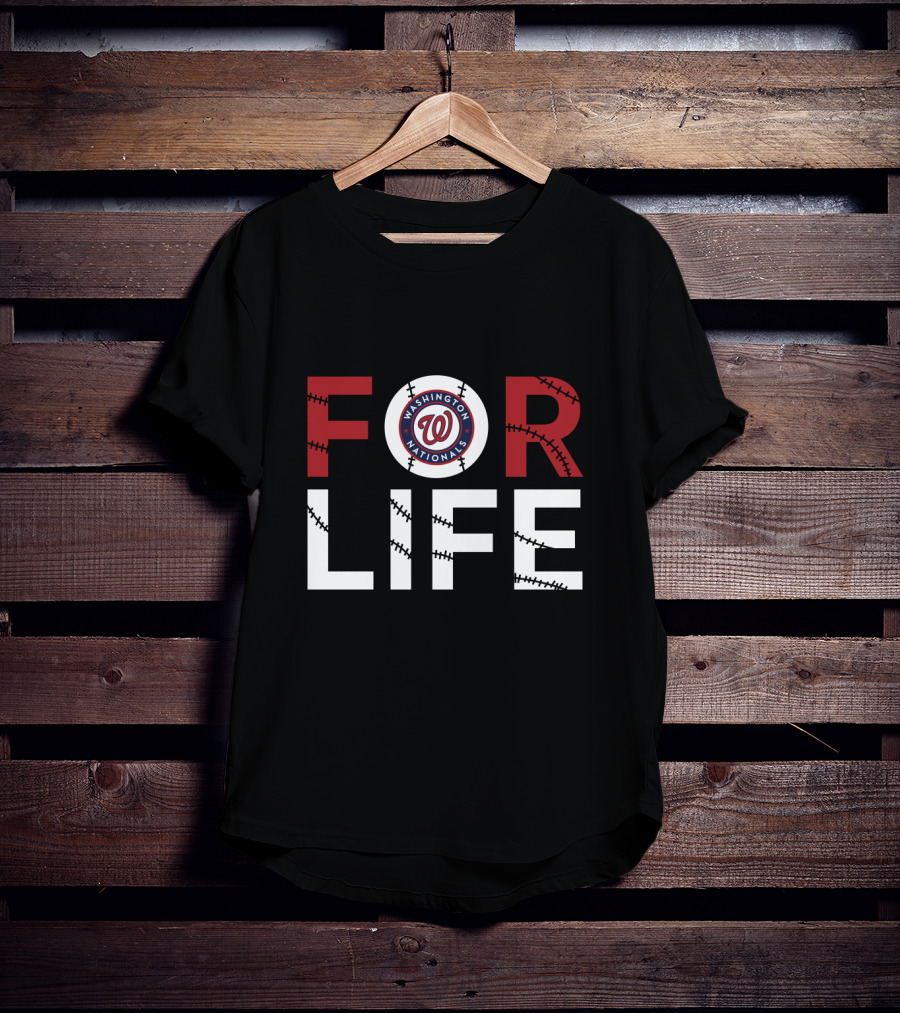 Washington Nationals Logo Baseball Stitching For Life T-Shirt
