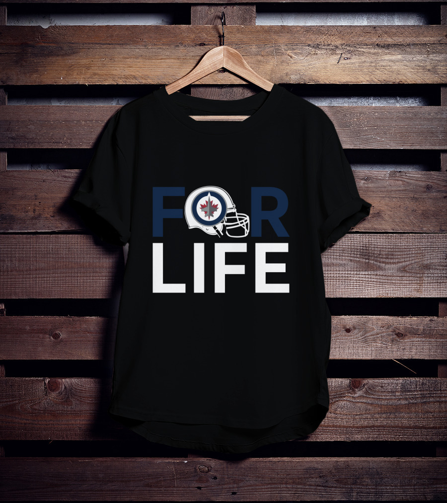 Winnipeg Jets Helmet For Life Hockey Fan T-Shirt