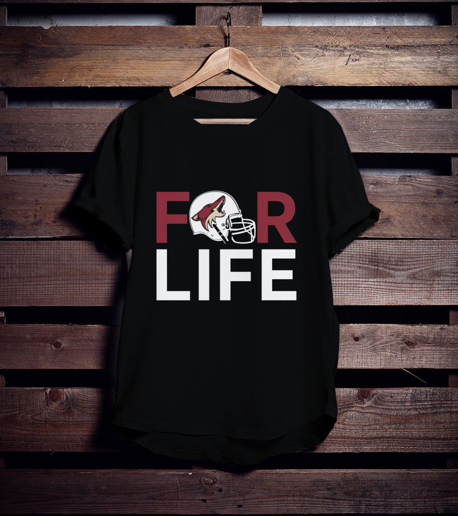 Arizona Coyotes For Life Football Helmet T-Shirt