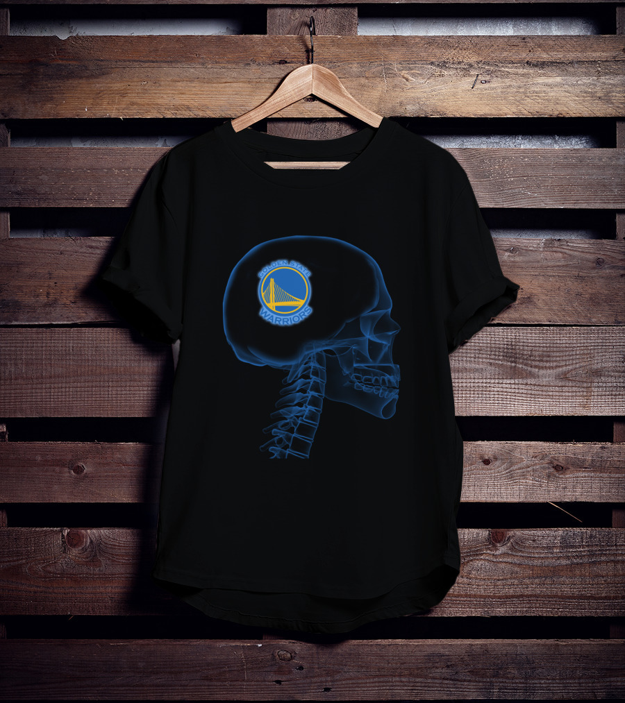 Golden State Warriors Logo X-Ray Brain Halloween T-Shirt