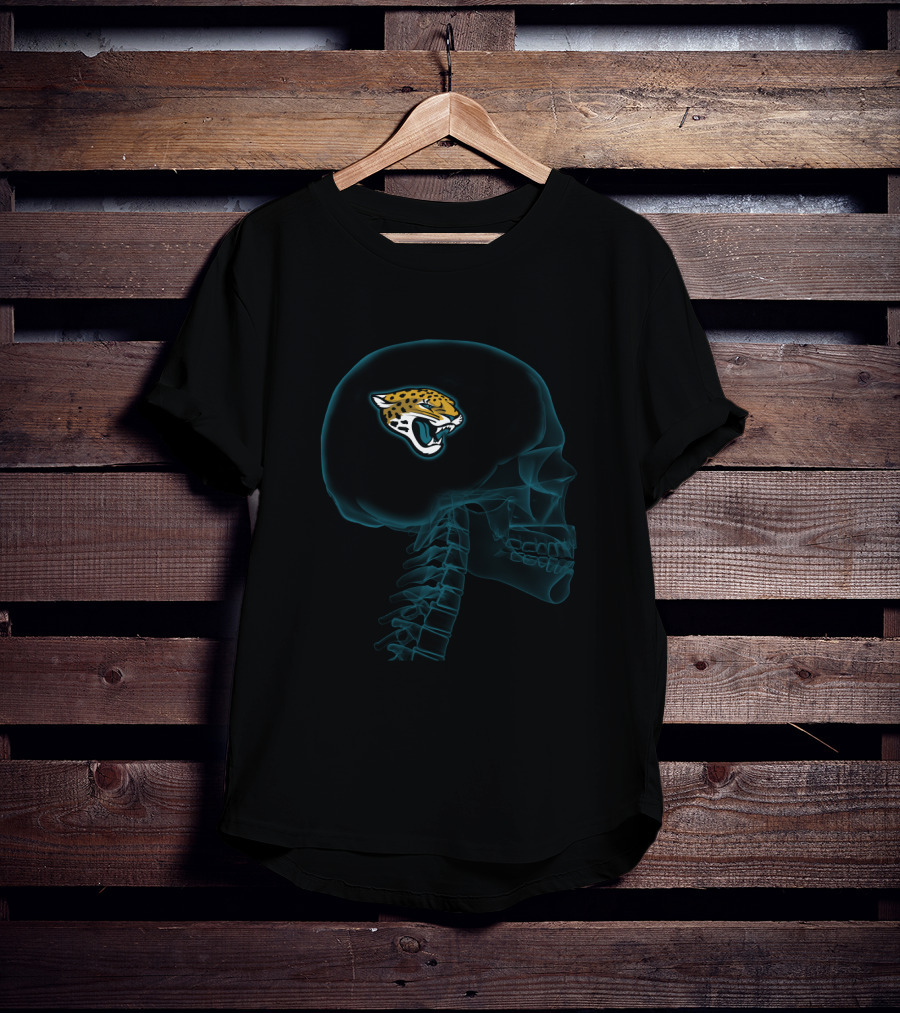 Jacksonville Jaguars Brain Halloween Skull T-Shirt