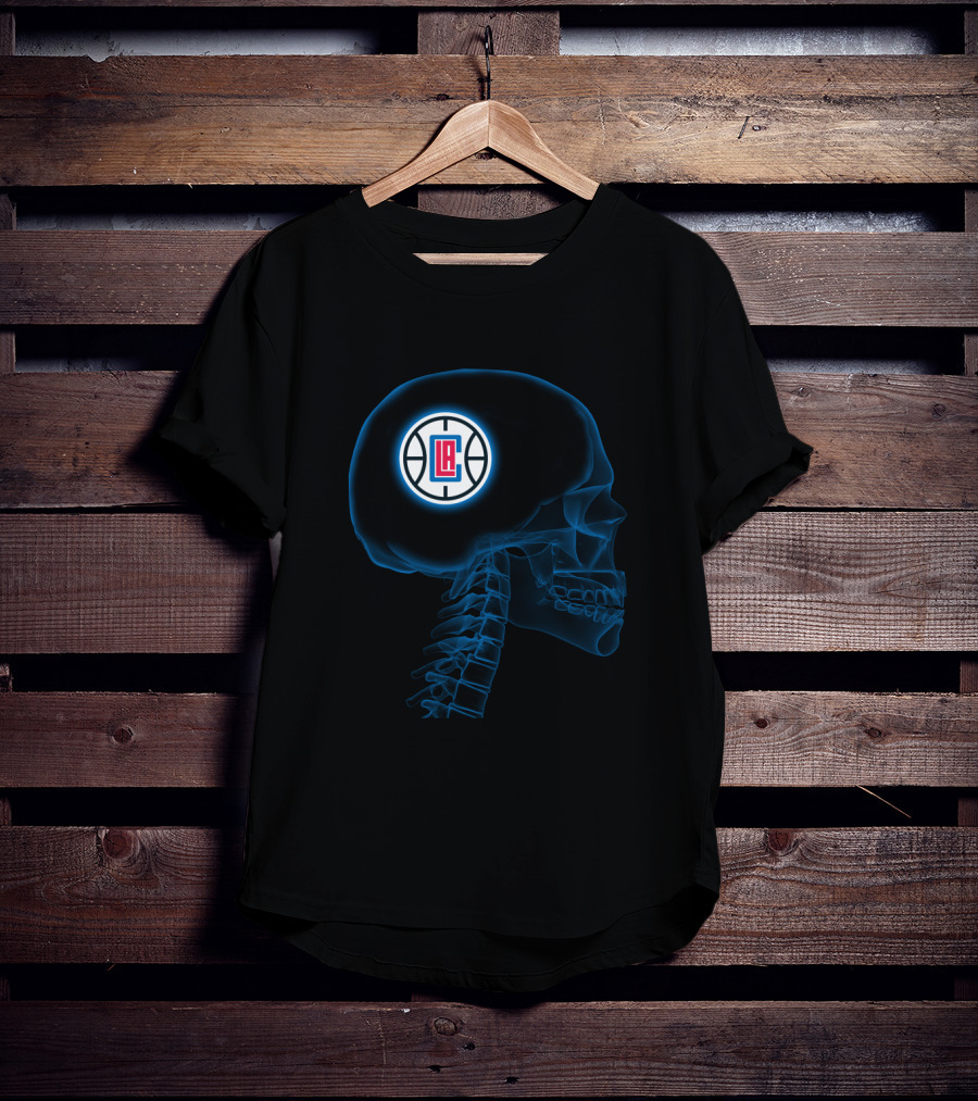 La Clippers In My Brain Halloween Fans Skull T-Shirt
