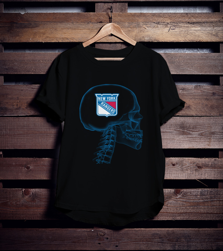 New York Rangers Brain Skull Halloween T-Shirt