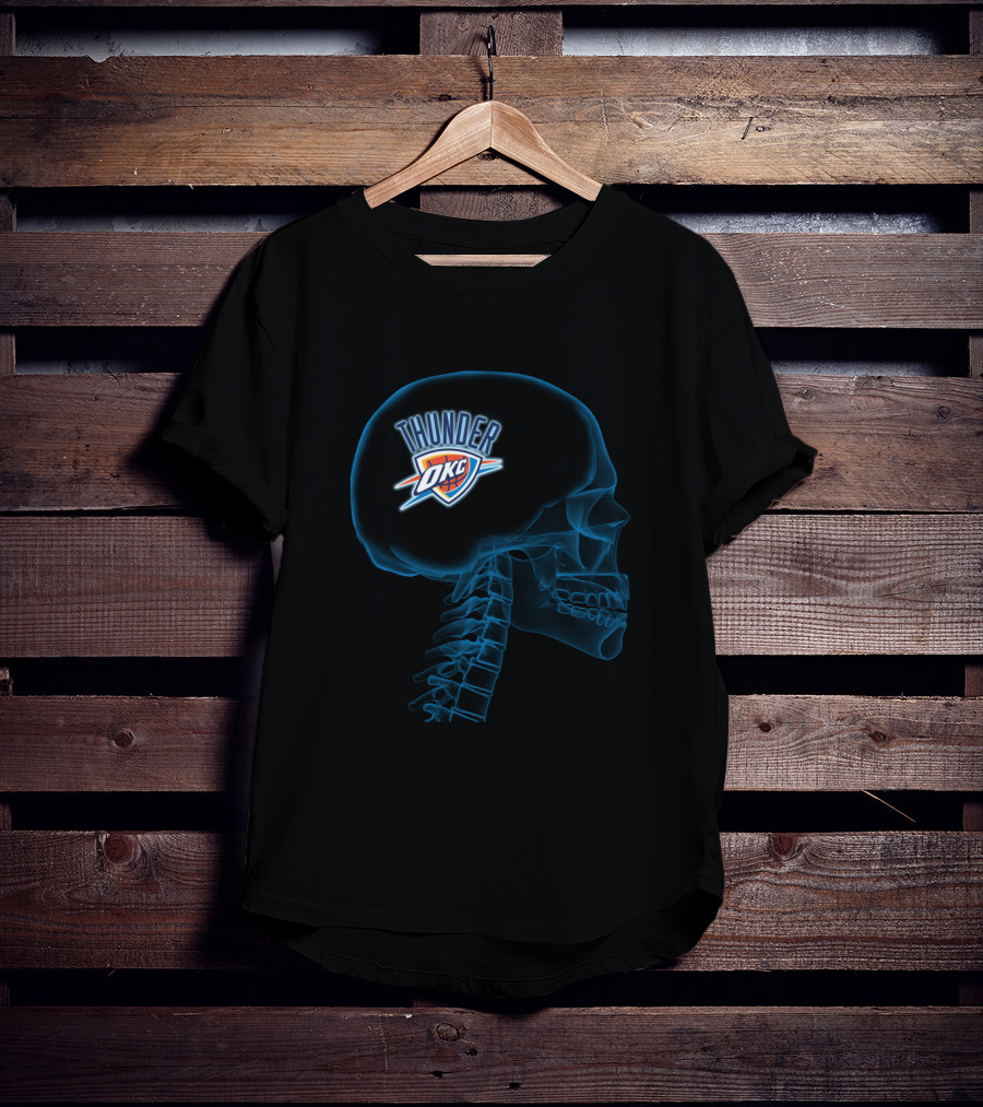 Thunder Okc Skull Halloween Oklahoma City T-Shirt