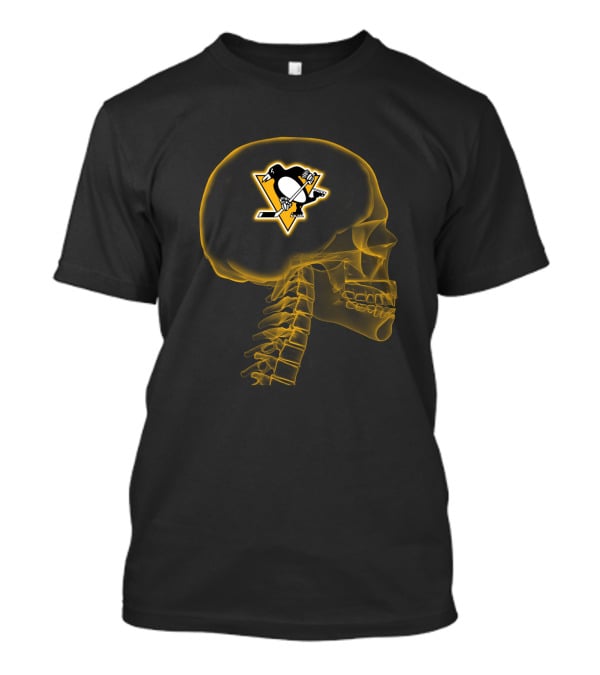 Pittsburgh Penguins Skull Brain Halloween T-Shirt
