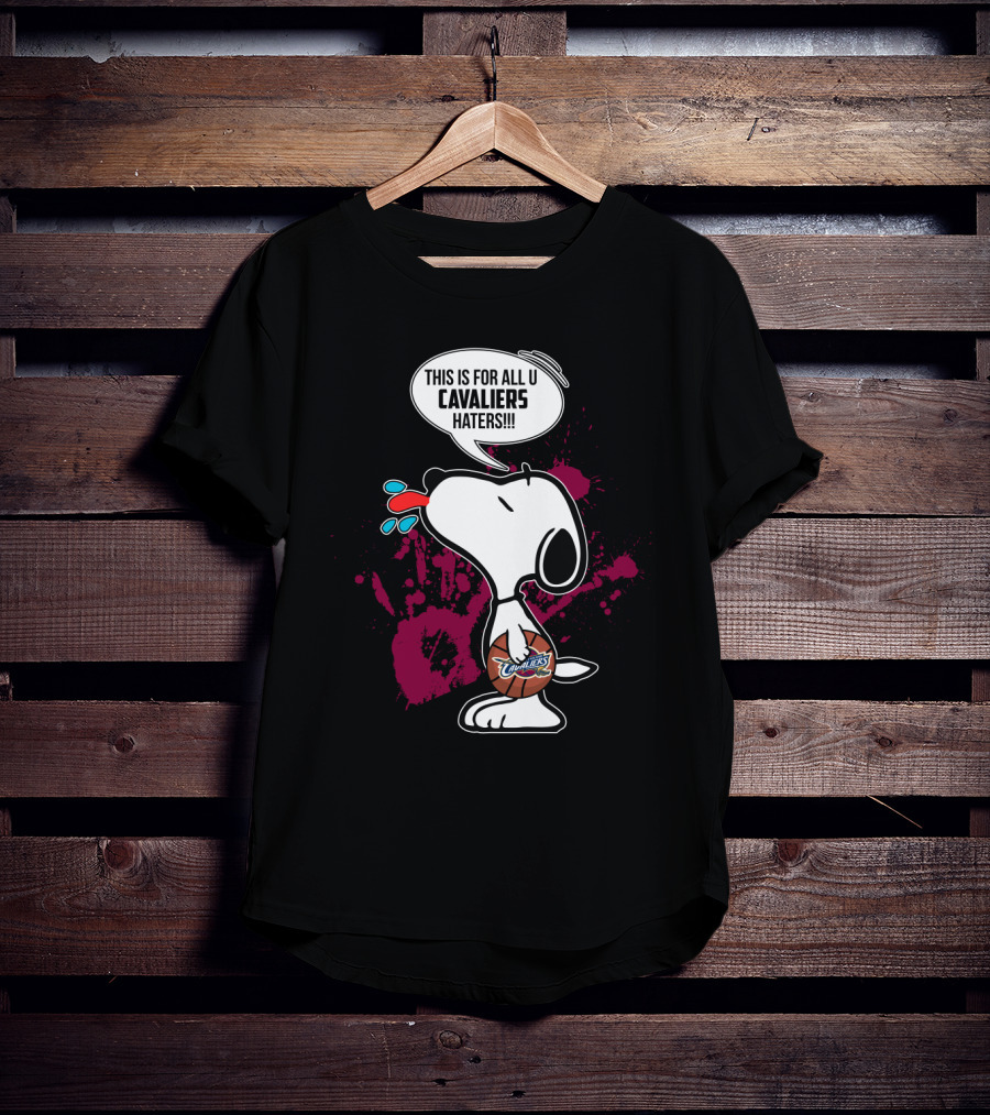 Snoopy Cavaliers Basketball Fans Shoutout To Haters T-Shirt