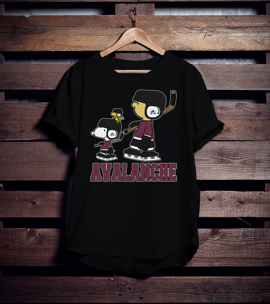 Snoopy Woodstock Colorado Avalanche Hockey Fans T-Shirt