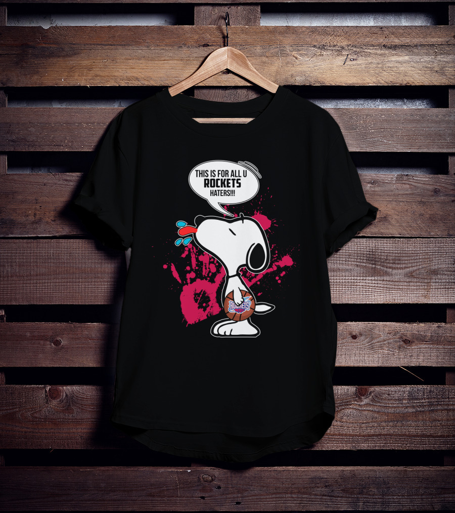 Snoopy Rockets Haters Houston Basketball Fans T-Shirt