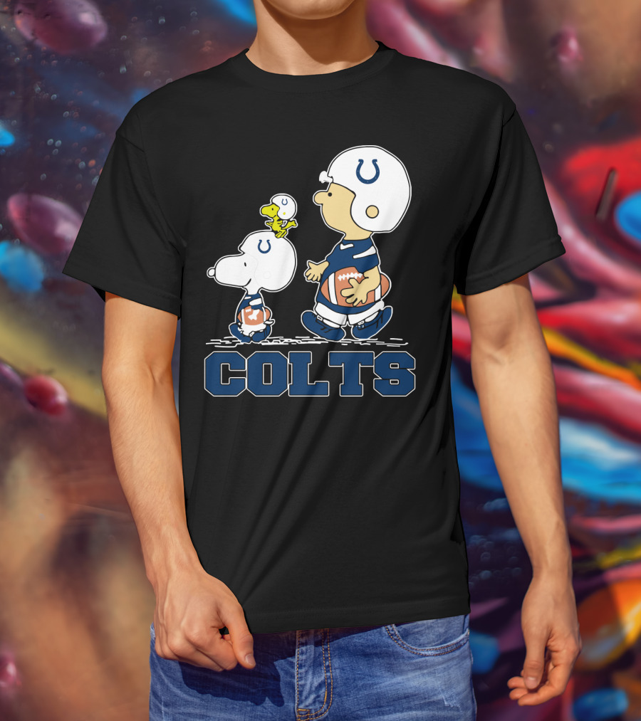 Snoopy Woodstock Indianapolis Colts Team Spirit T-Shirt