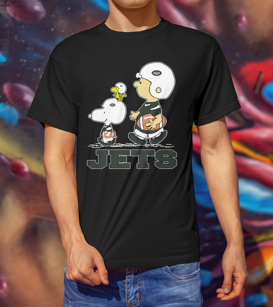 Snoopy And Woodstock New York Jets Football Fans T-Shirt