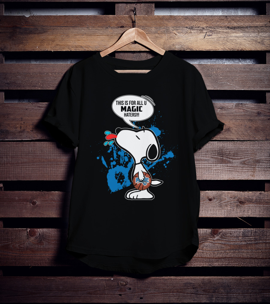 Snoopy Magic Haters Speech Bubble Basketball Orlando Fan T-Shirt