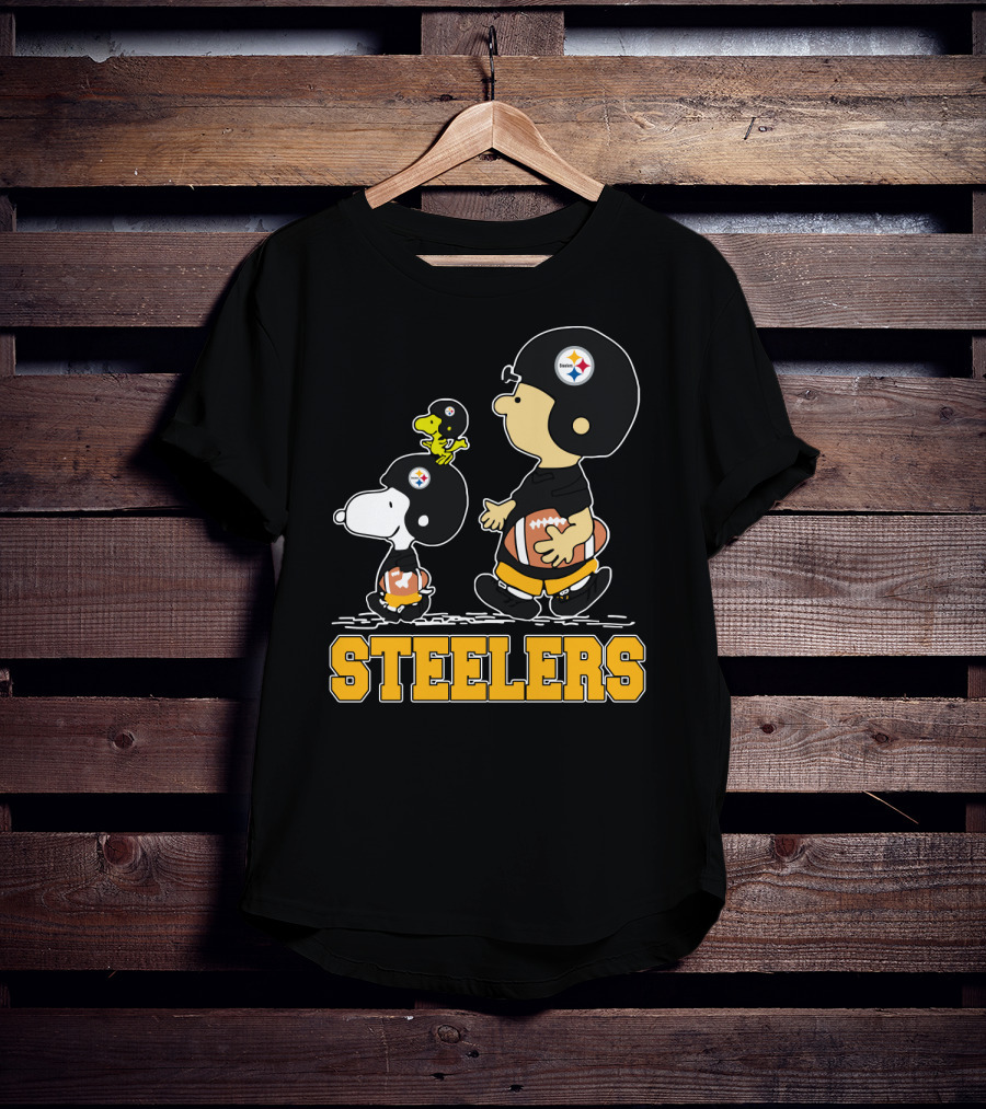 Snoopy Woodstock Steelers Football Fans T-Shirt