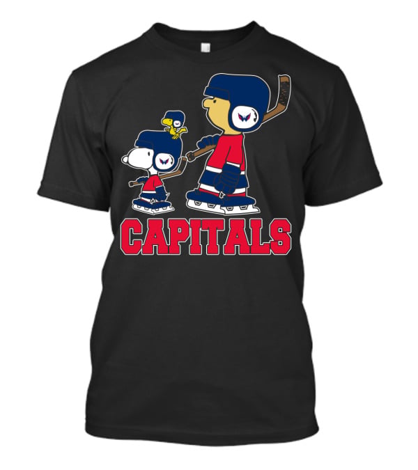 Snoopy Caps Hockey Fans Washington Capitals T-Shirt
