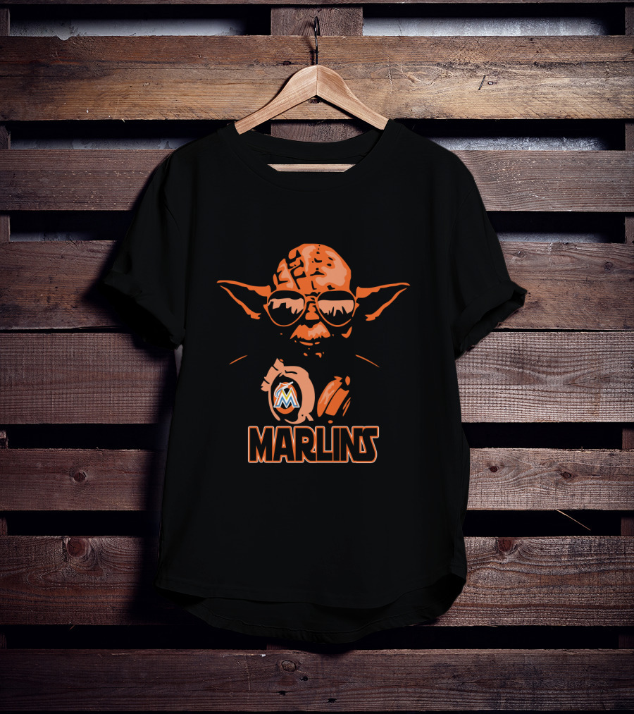 Yoda Marlins Fans Miami Star Wars T-Shirt