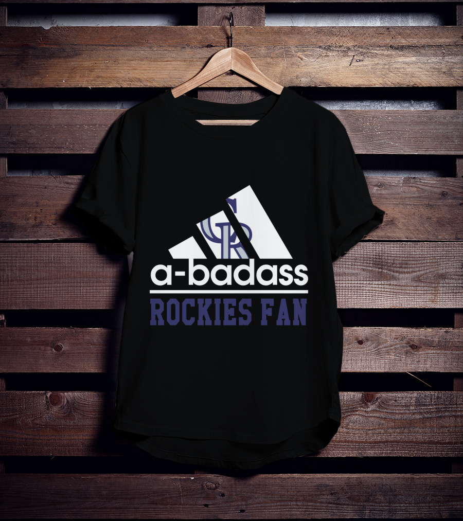 Colorado Rockies GR Logo A-Badass Rockies Fan T-Shirt