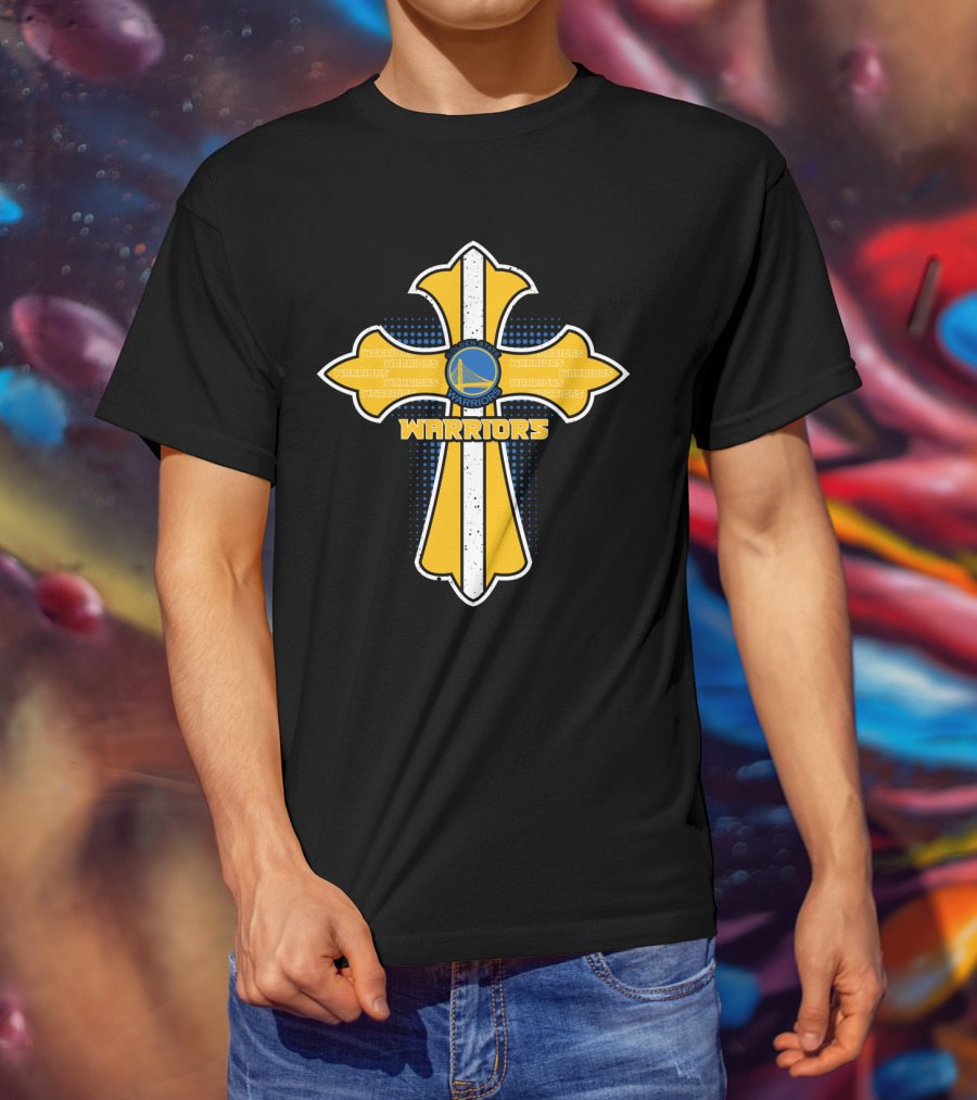 Golden State Warriors Logo On Cross T-Shirt