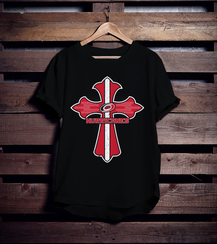 Cross Symbol Featuring Hurricanes Hockey T-Shirt