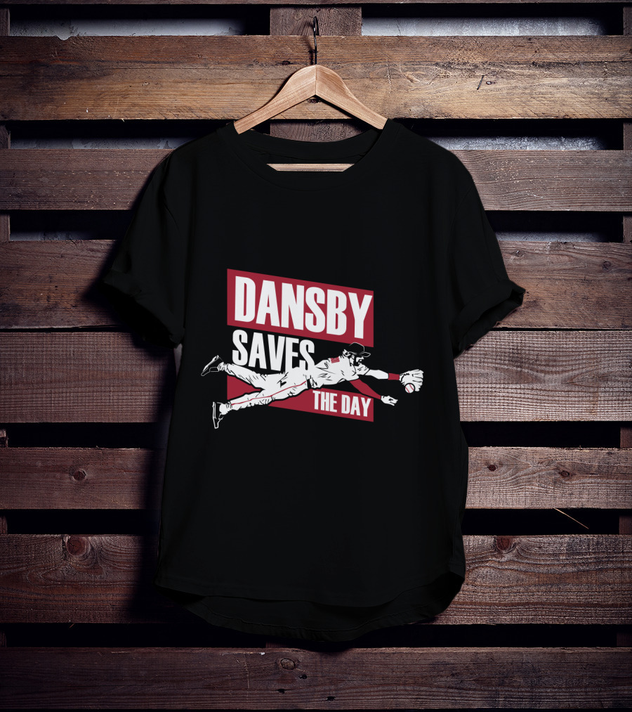 Dansby Saves The Day Baseball Dive Action T-Shirt