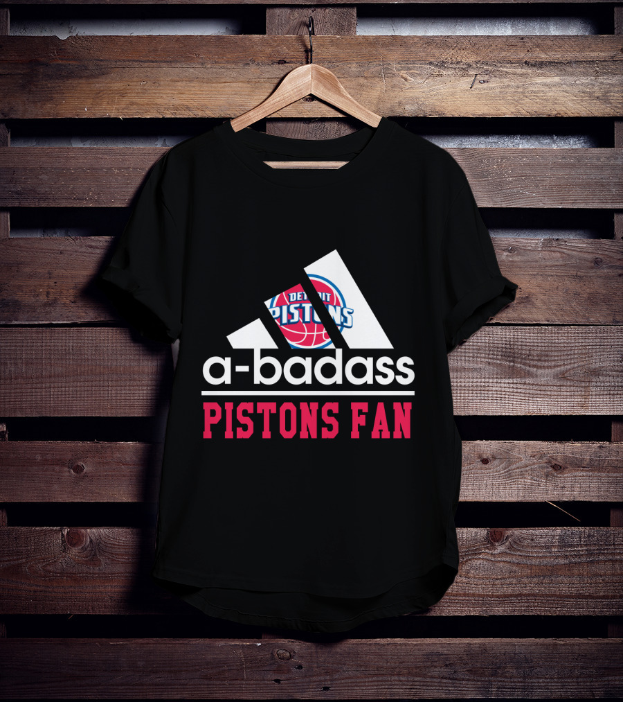 Detroit Pistons Logo A-Badass Pistons Fan T-Shirt