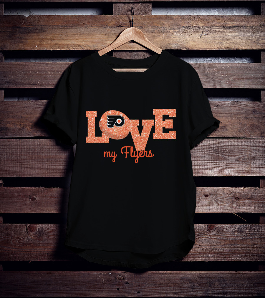 Philadelphia Flyers Glitter Love My Flyers Enthusiasts T-Shirt