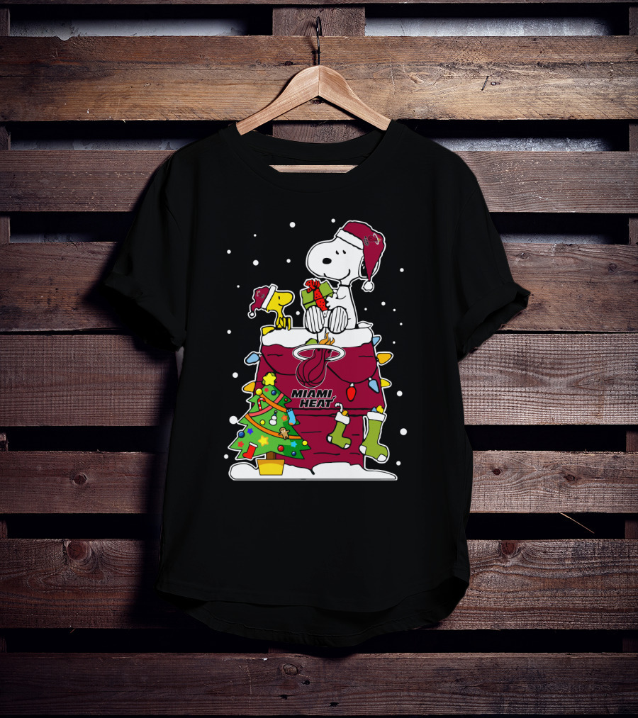 Miami Heat Snoopy Christmas Festive Sweater And Gift Theme T-Shirt