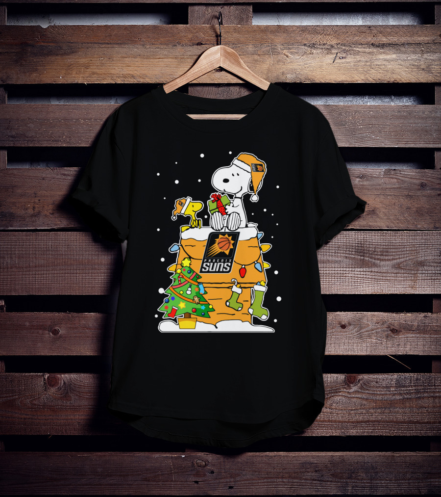 Phoenix Suns Christmas Snoopy And Woodstock Holiday Delight T-Shirt