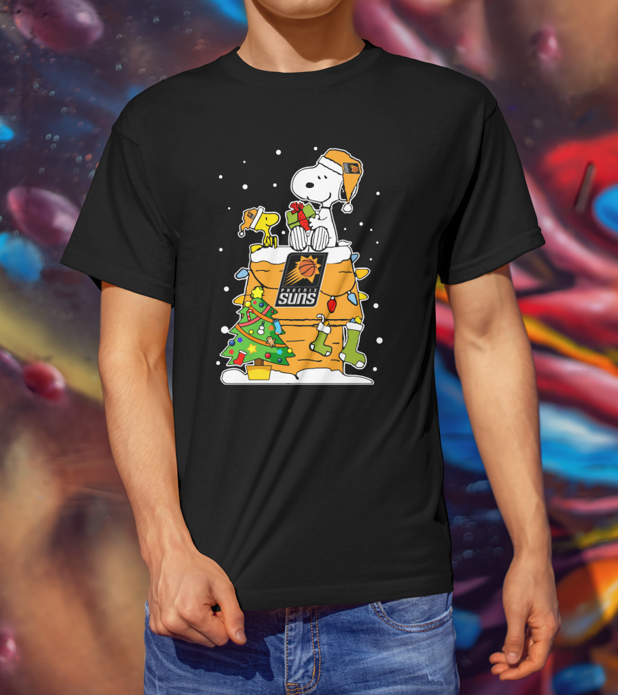 Phoenix Suns Christmas Snoopy And Woodstock Holiday Delight T-Shirt