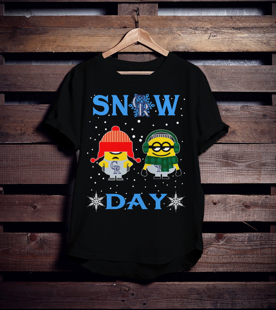 Snow Day For Colorado Rockies Minion Fans T-Shirt