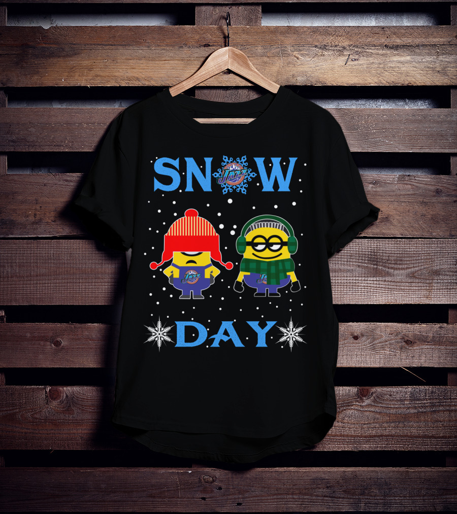 Snow Day Utah Jazz Minion Fans T-Shirt