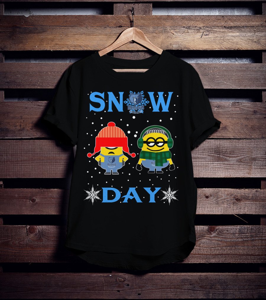 Snow Day Memphis Grizzlies Minions Winter Fun T-Shirt