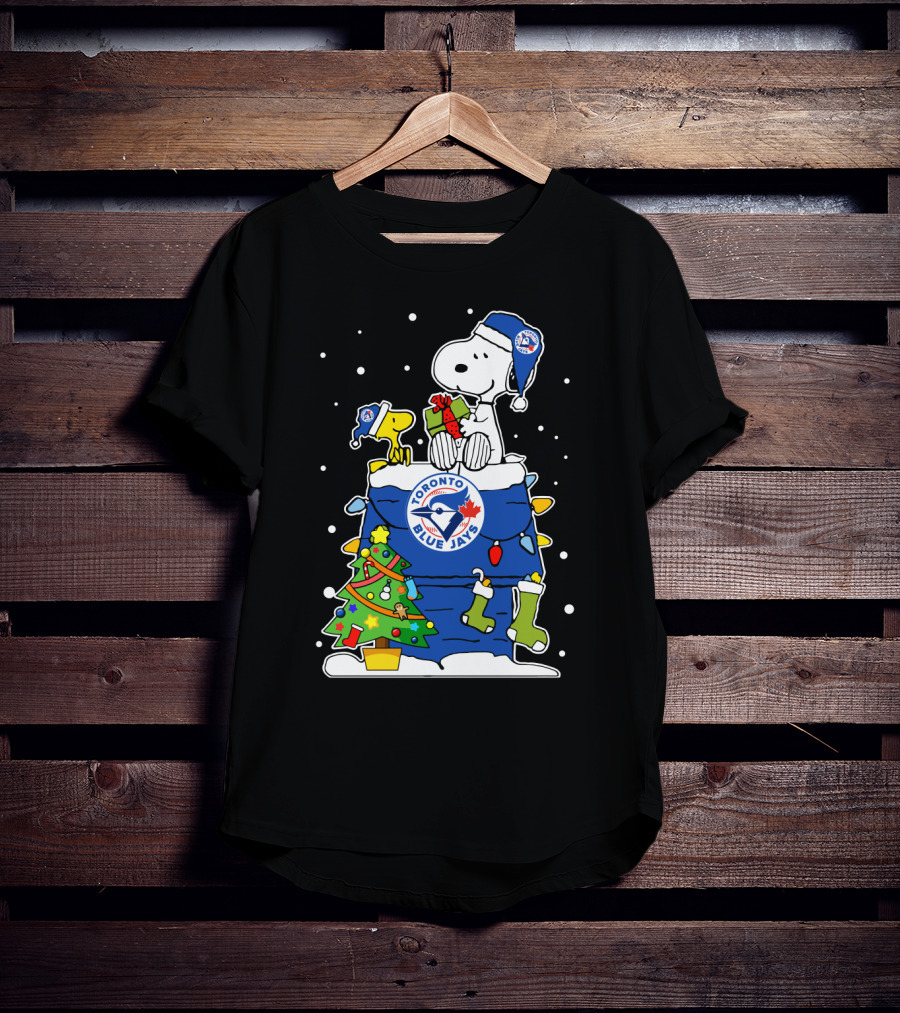 Toronto Blue Jays Snoopy Holiday Christmas Peanuts Fan T-Shirt