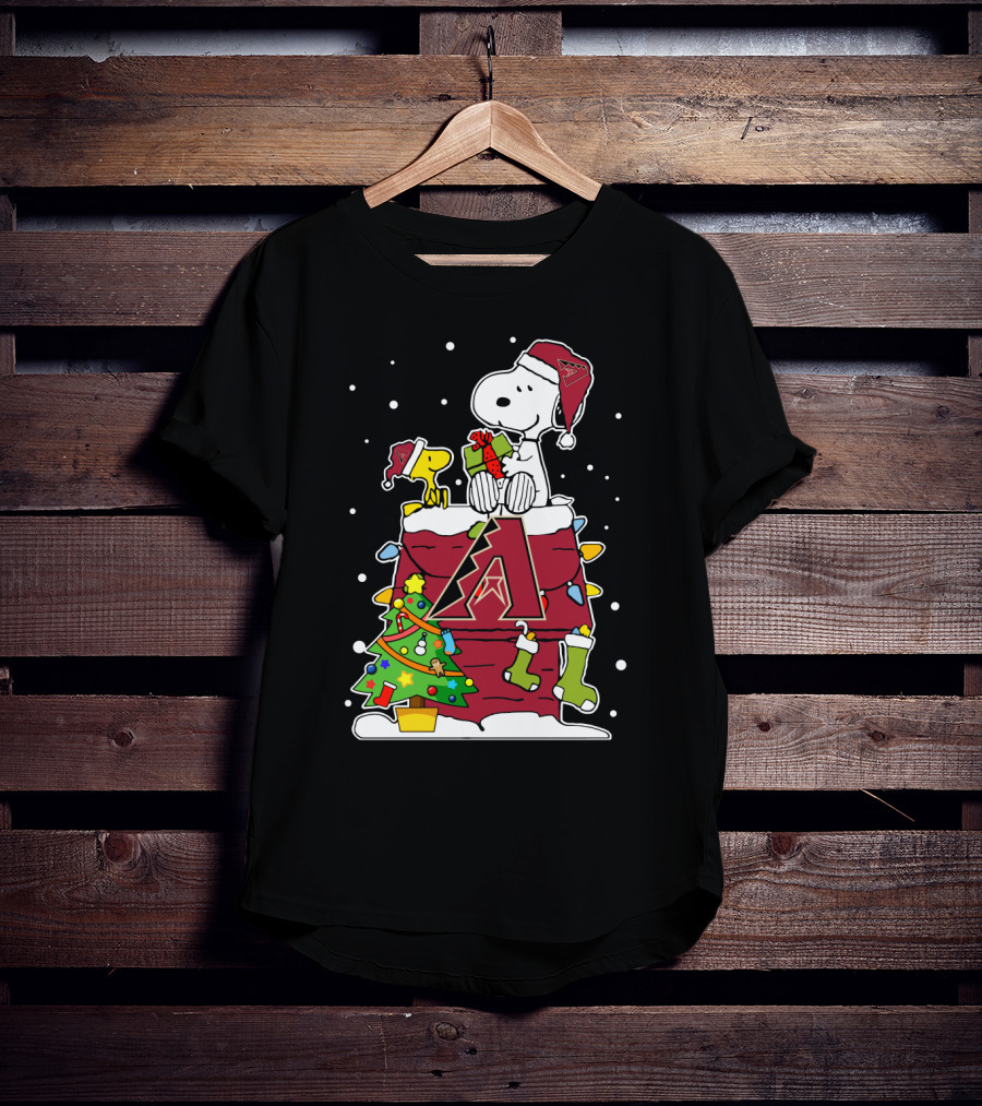 Arizona Diamondbacks Snoopy Christmas Holiday T-Shirt