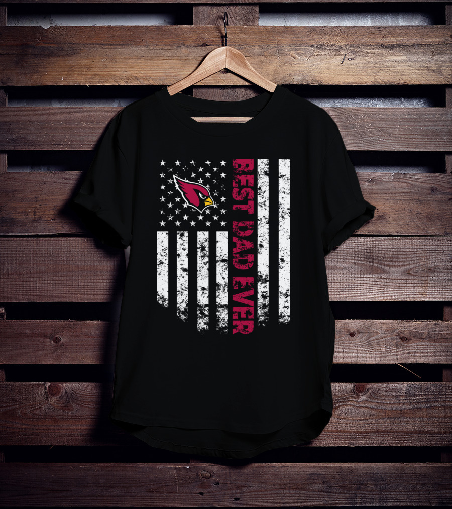 Arizona Cardinals Best Dad Ever Flag T-Shirt