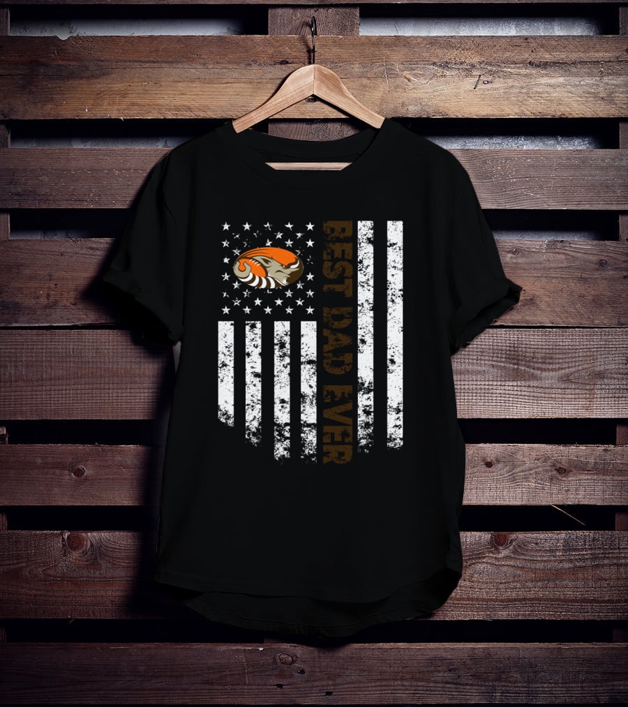 Best Cleveland Browns Dad Ever Flag T-Shirt