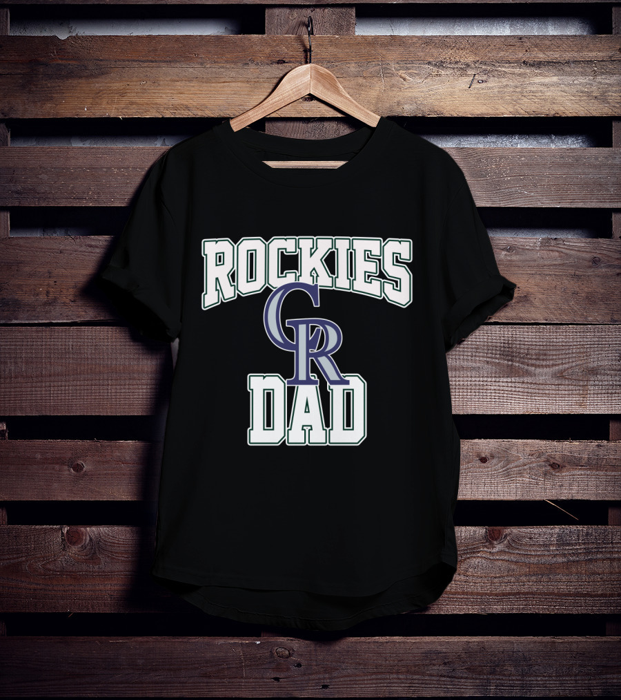 Rockies Dad CR Baseball Fan Father Gift T-Shirt