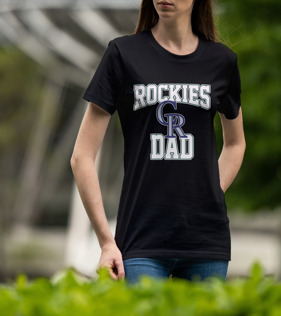 Rockies Dad CR Baseball Fan Father Gift T-Shirt