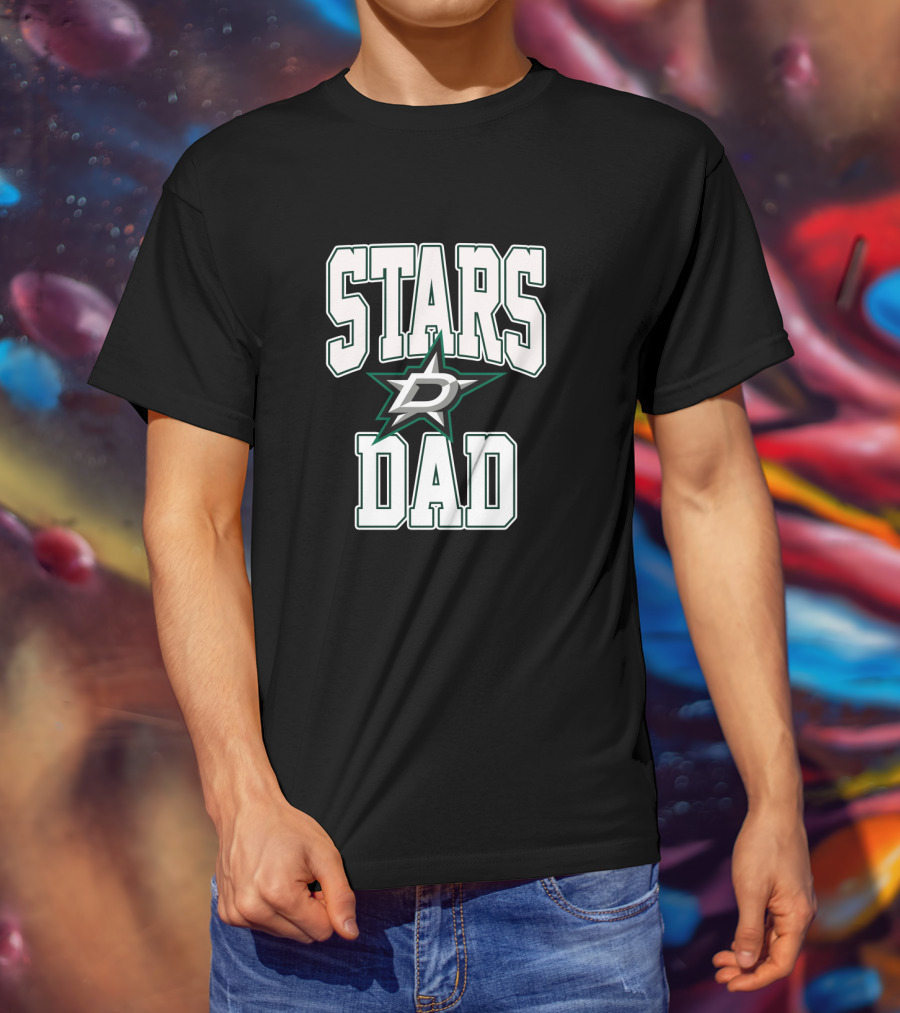 Stars Dad Dallas Hockey Team T-Shirt